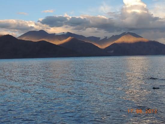 Pangong Tso Lake Sunset Picture