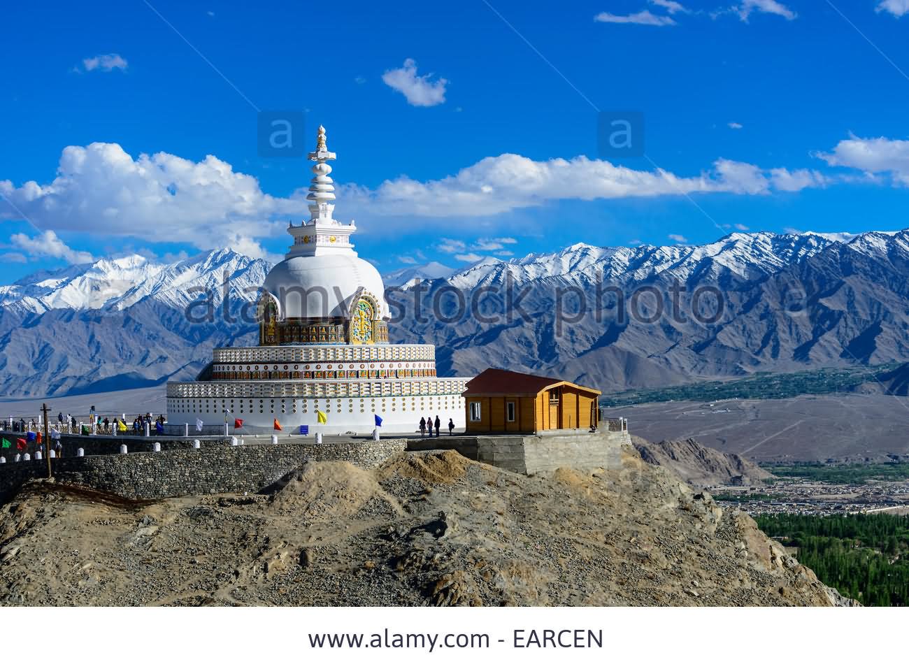 Shanti Stupa On A Hill In Leh Ladakh Picture