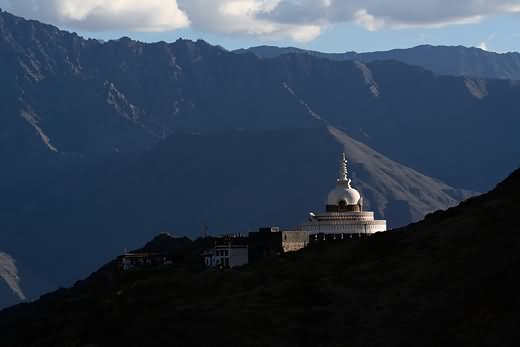 Shanti Stupa View From Hill