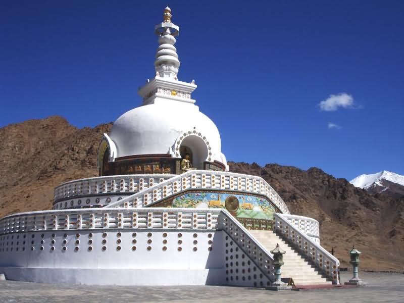 Side View Of The Shanti Stupa