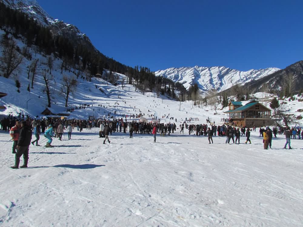 Solang Valley Covered With Snow Picture