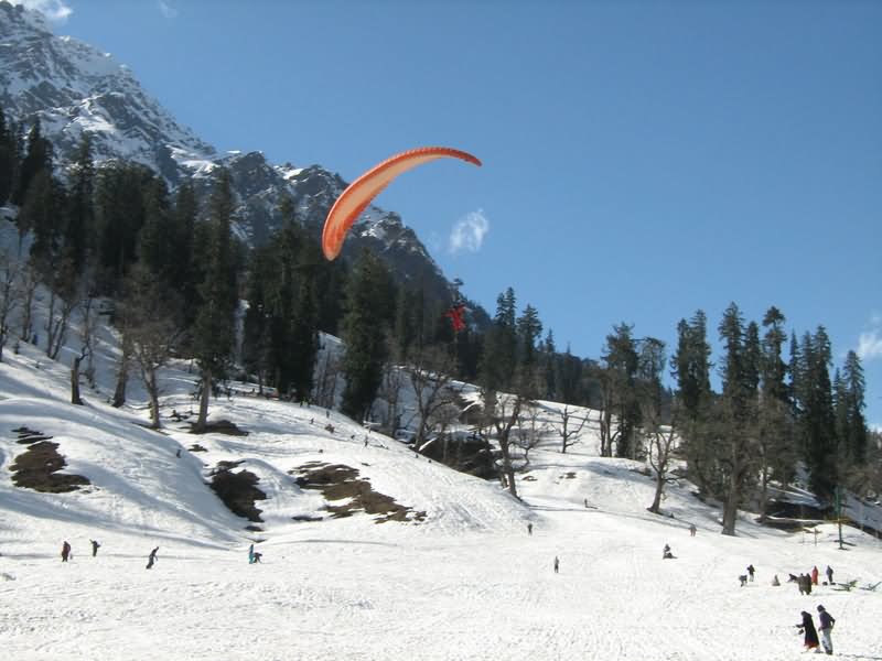 Solang Valley Covered With Snow