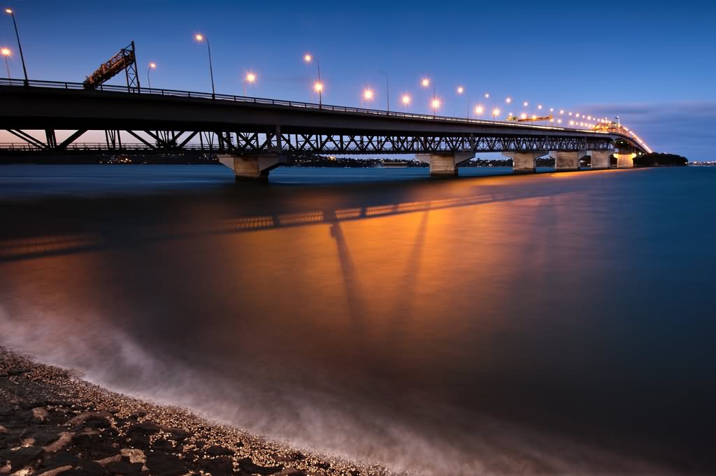 The Auckland Harbour Bridge Night Image