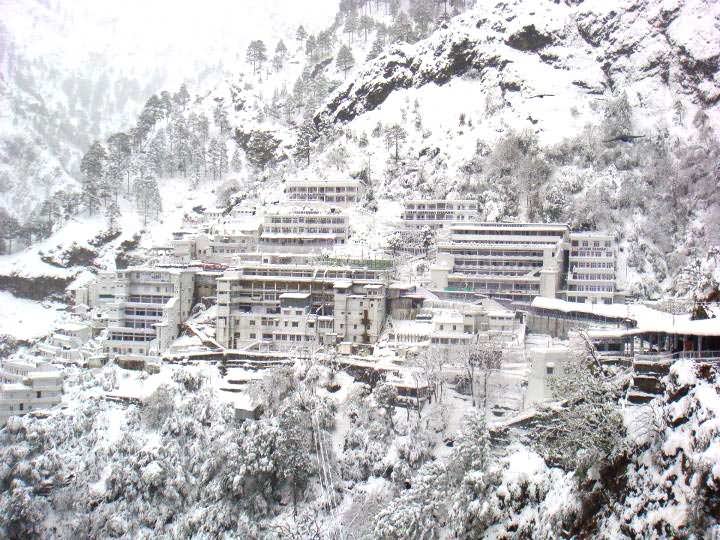 The Vaishno Devi Temple Covered With Snow