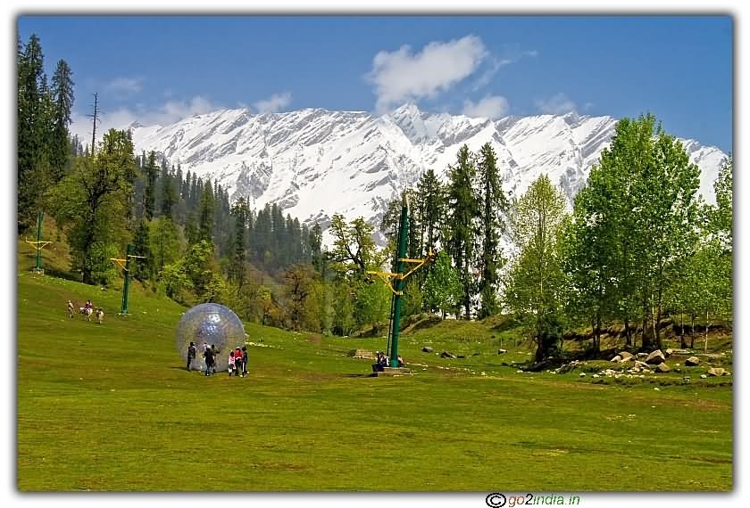 Zorbing At Solang Valley In Manali