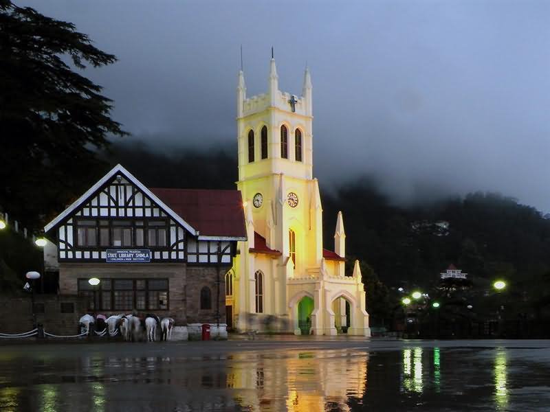 Christ Church In Shimla After Raining