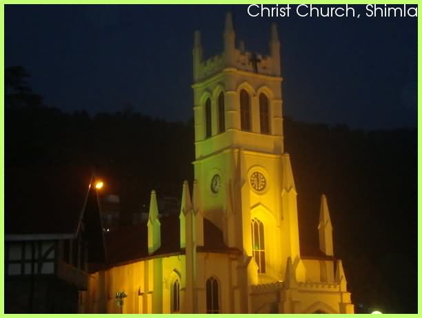 Christ Church, Shimla At Night