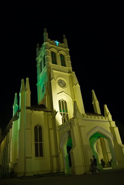 Christ Church, Shimla Night View Picture