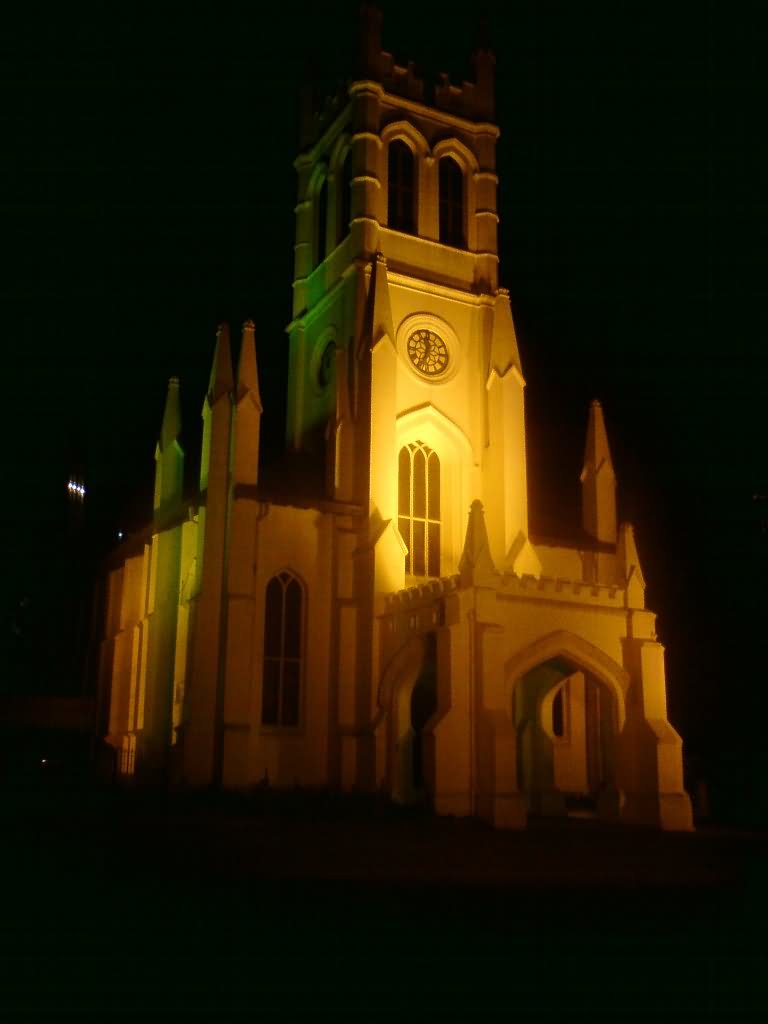 Closeup Of The Christ Church In Shimla