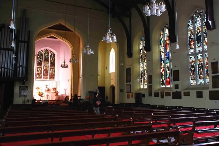 Inside View Of The Christ Church In Shimla