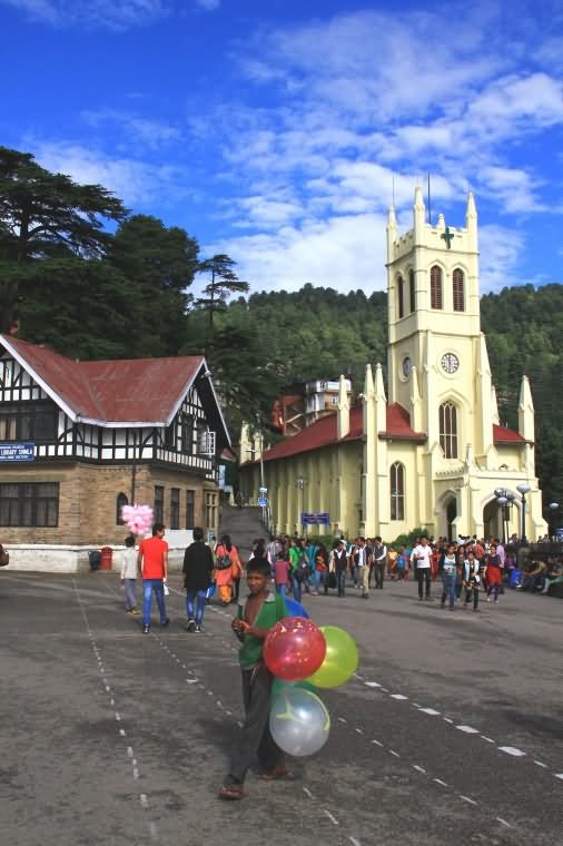 Ridge And Christ Church At Shimla