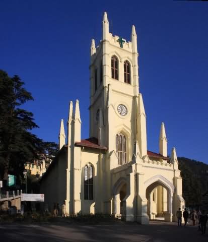 The Christ Church In Shimla Beautiful Picture