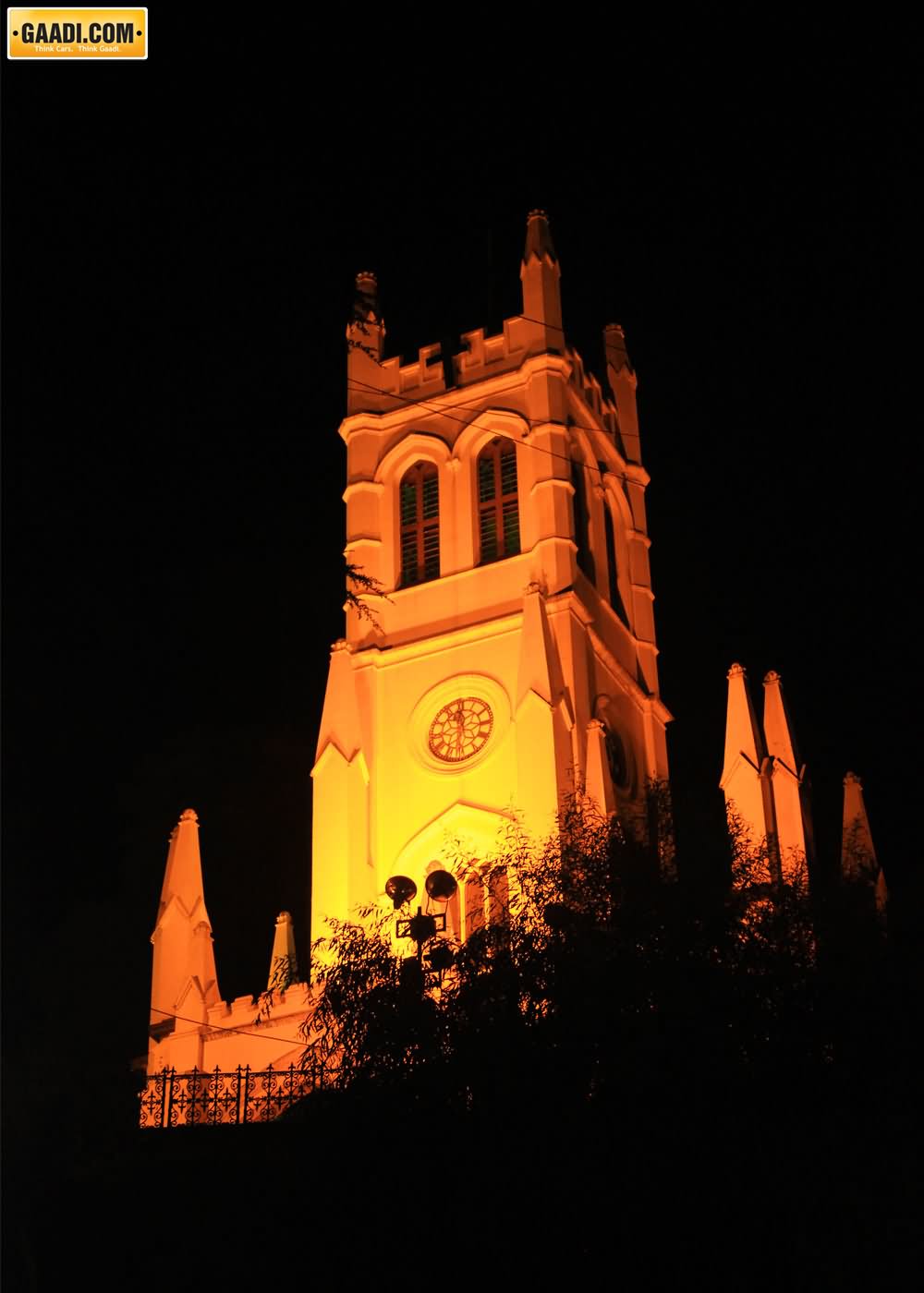 The Christ Church Lit Up At Night