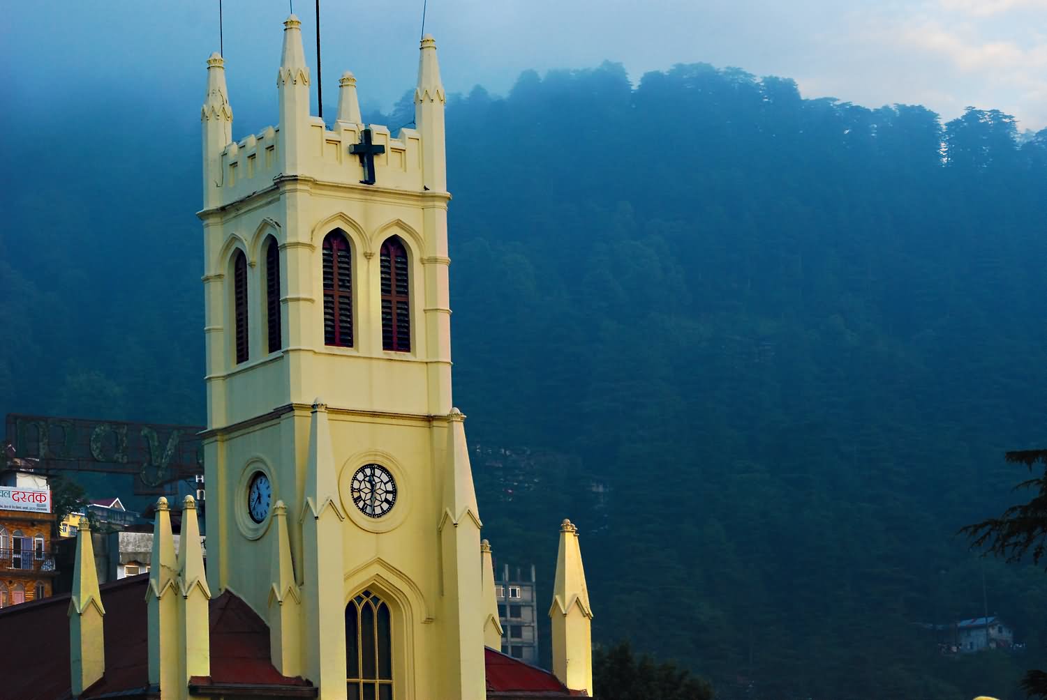 Top View Of The Christ Church Shimla