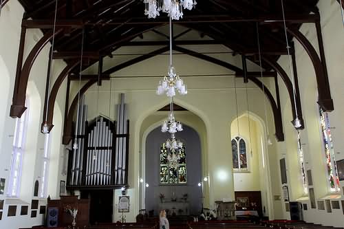 View Of Altar Inside The Christ Church In Shimla