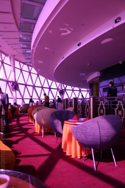 Beautiful Restaurant Inside The Oriental Pearl Tower