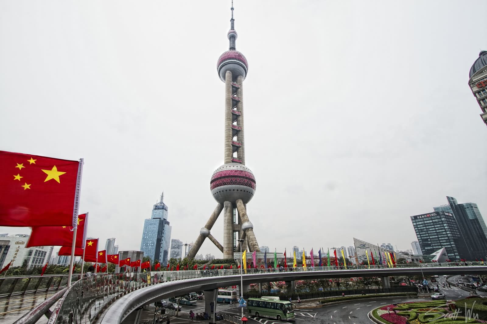 Beautiful Shot Of Oriental Pearl Tower, Shanghai