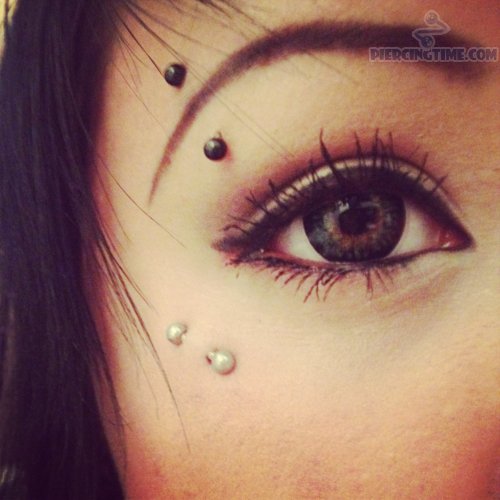 Double Cat Eye Piercings For Girls