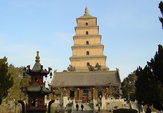 Front Entrance Of The Giant Wild Goose Pagoda, Xi'an, China