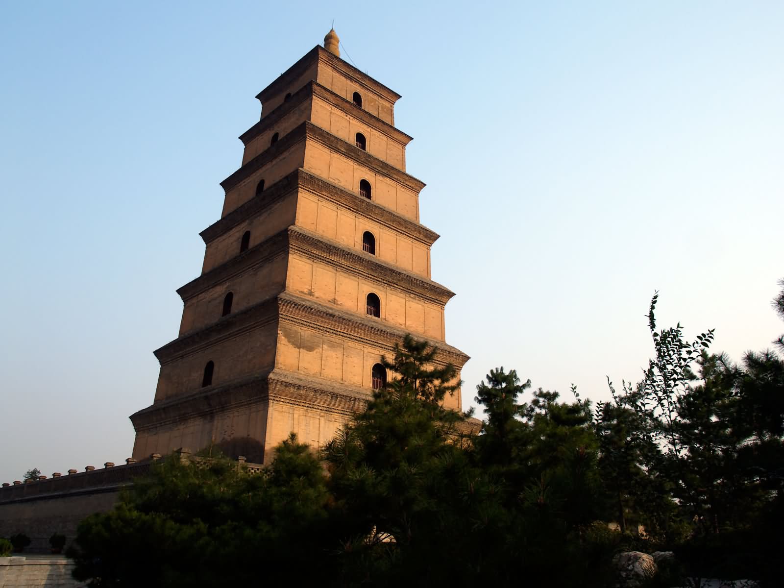 Giant Wild Goose Pagoda In China