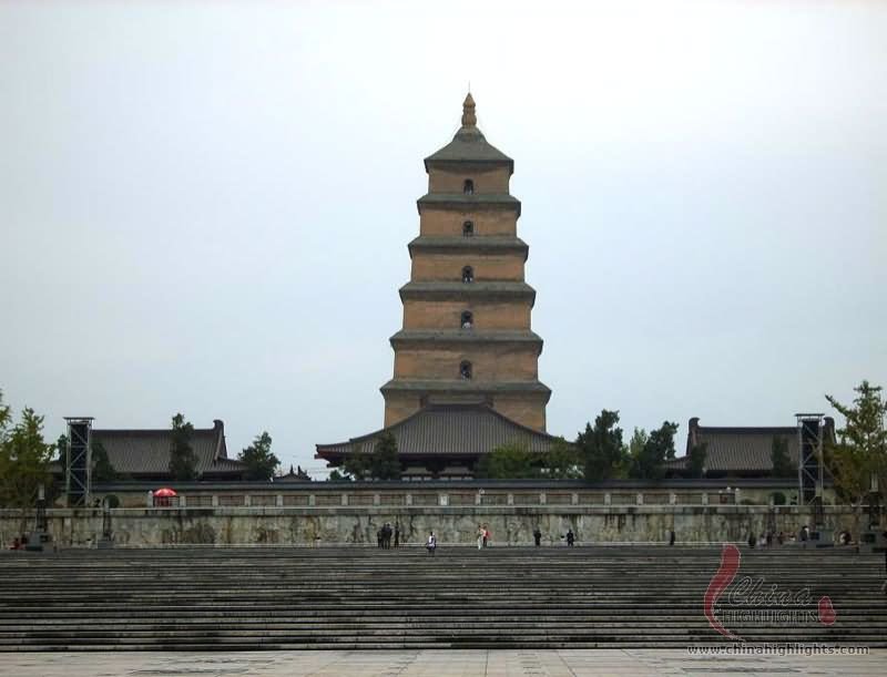 Giant Wild Goose Pagoda In Xi'an, China