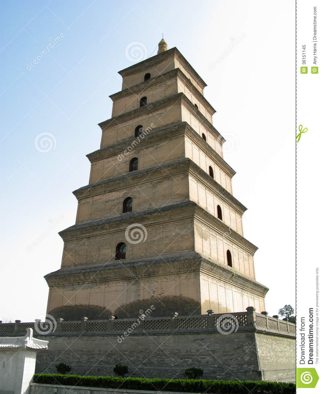 Giant Wild Goose Pagoda Side View