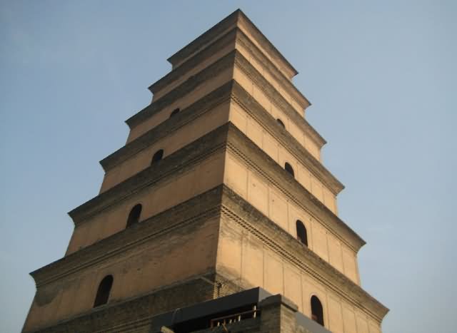 Giant Wild Goose Pagoda View From Below