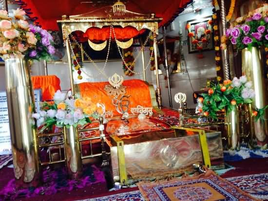 Guru Granth Sahib Ji Inside The Gurdwara Pathar Sahib