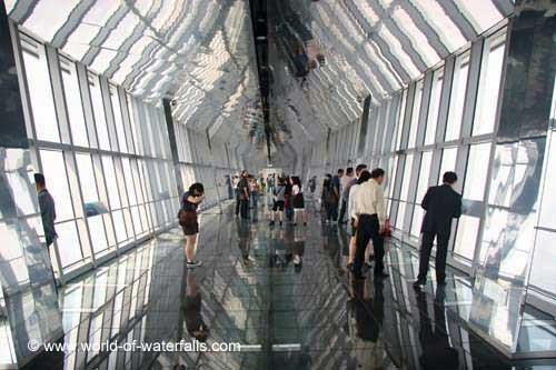 Inside The Glass Observatory At Oriental Pearl Tower