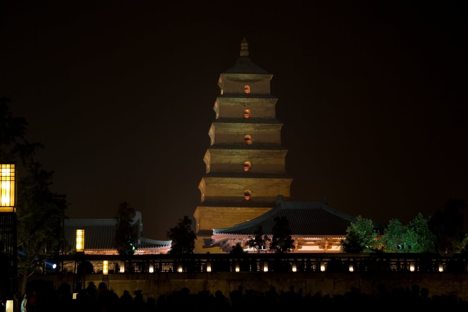 Night Picture Of The Giant Wild Goose Pagoda, Xian