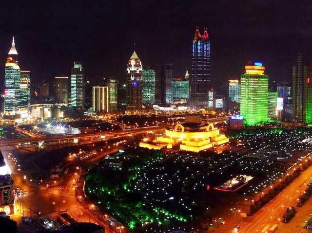 Night View Of The People's Square, Shanghai