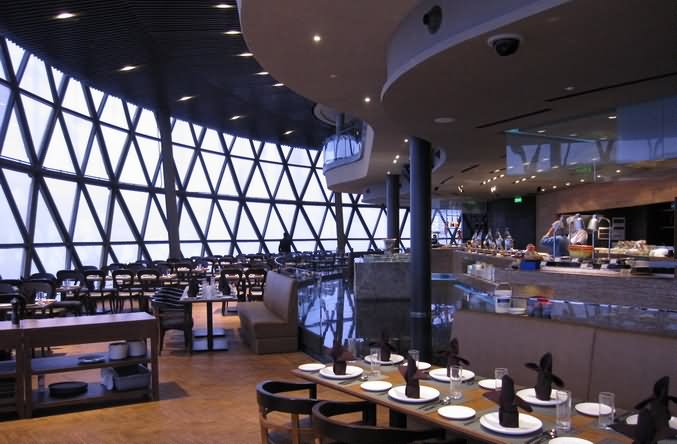 Restaurant Inside The Oriental Pearl Tower, Shanghai