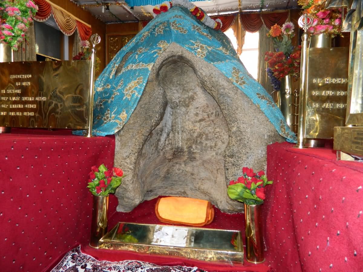 Sacred Stone Inside The Gurdwara Pathar Sahib