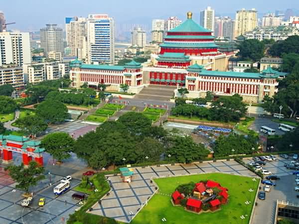 The People's Square Beautiful Aerial View