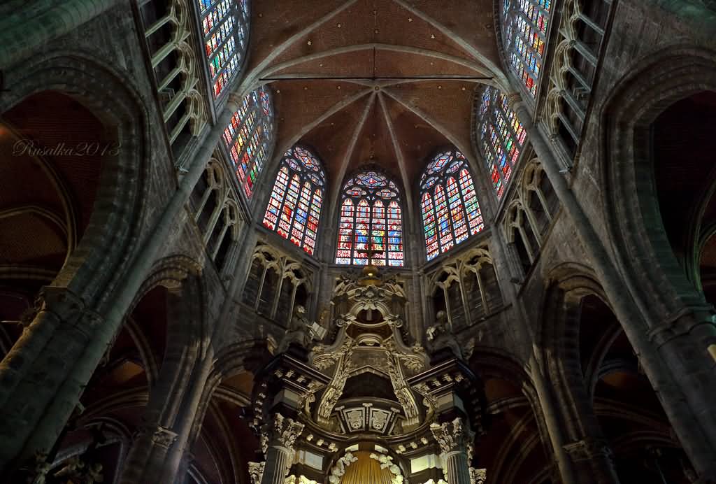 Dome Inside the Saint Bavo Cathedral, Belgium