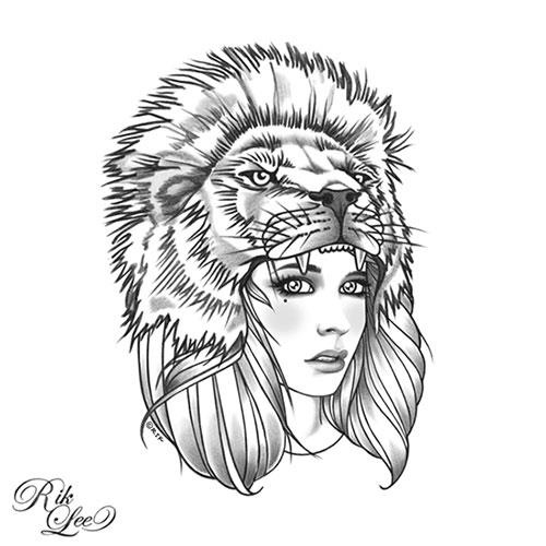 Wolf Girl Tattoo Design Ideas