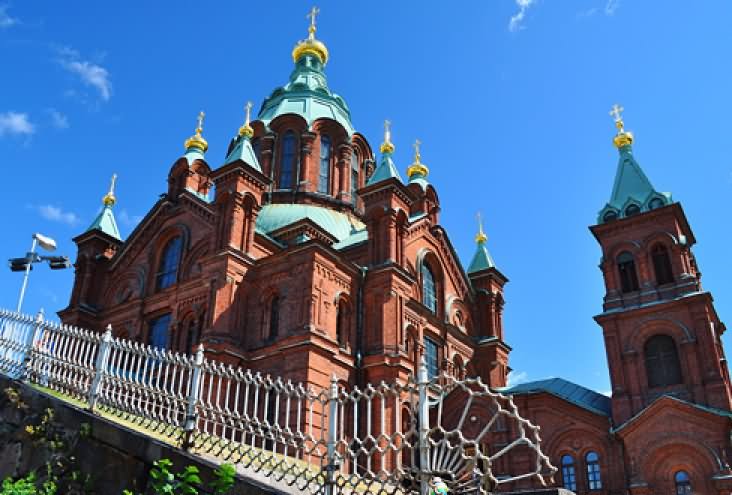 Adorable View Of The Uspenski Cathedral In Helsinki