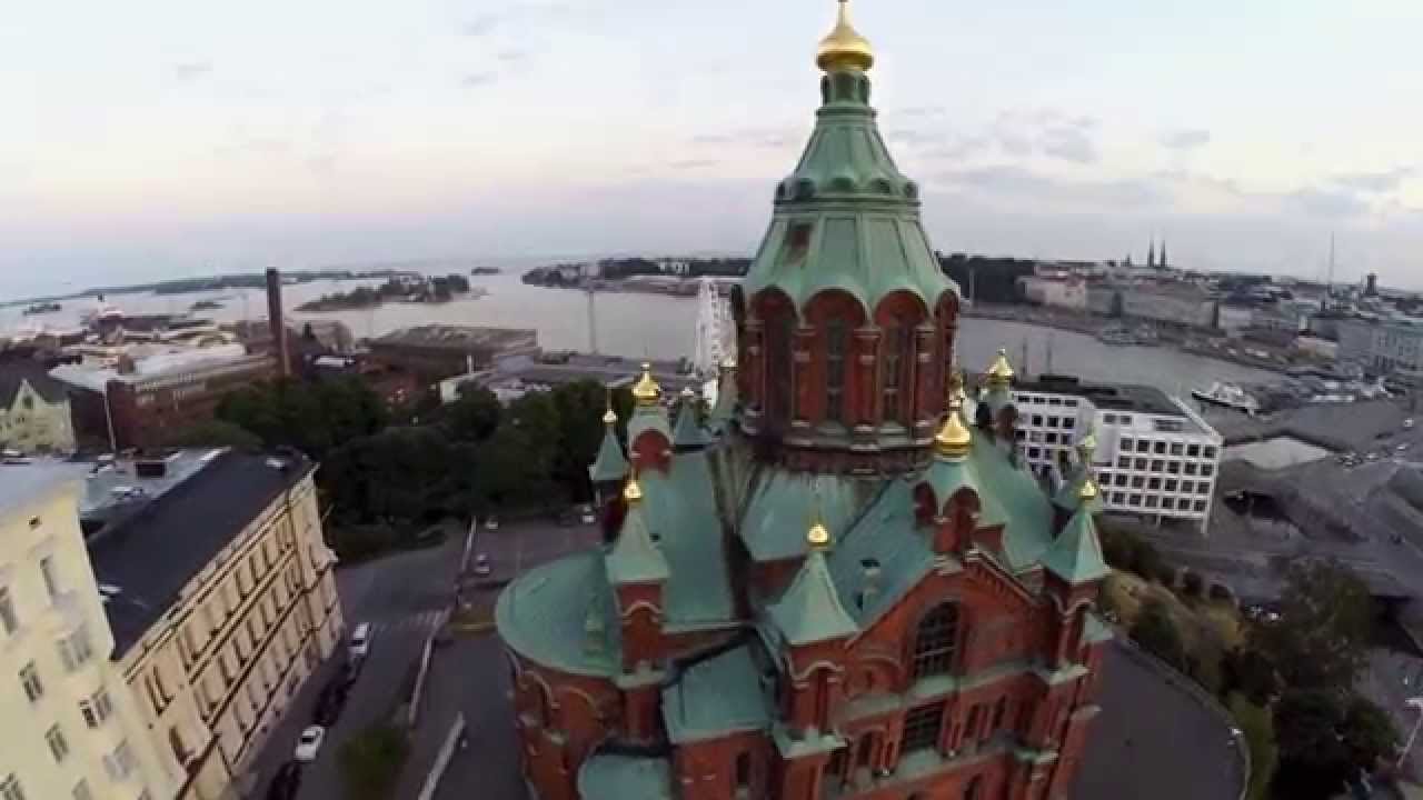 Aerial View Image Of The Uspenski Cathedral In Finland