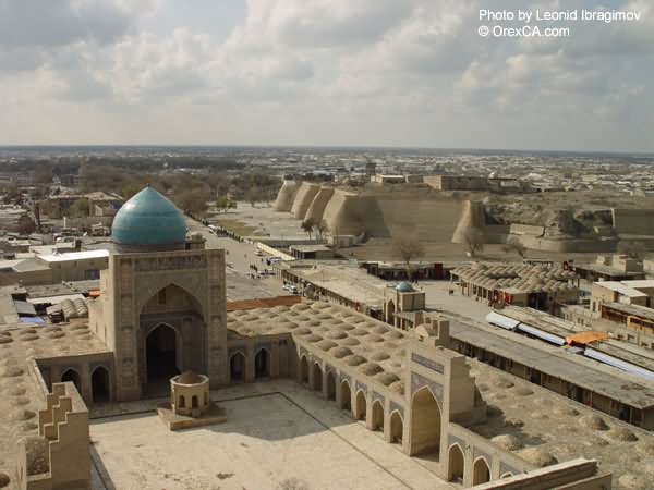 Aerial View Of The Po-i-Kalyan Mosque Courtyard