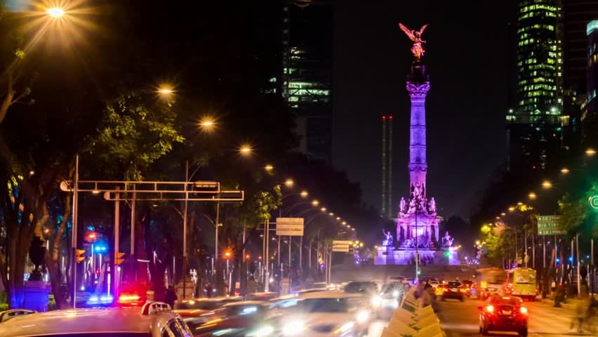 Angel Of Independence Looks Amazing At Night