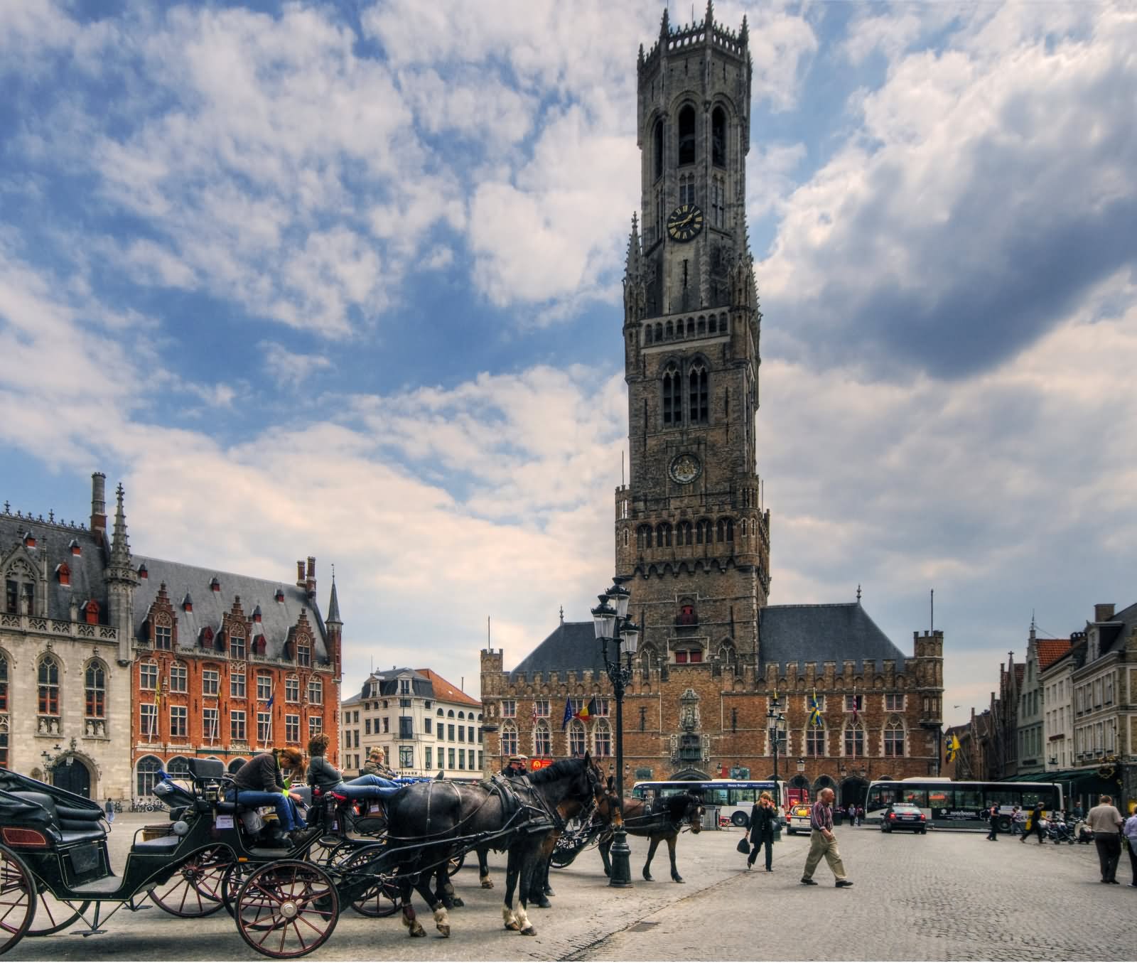 Bruges Market Square And Belfry of Bruges Picture