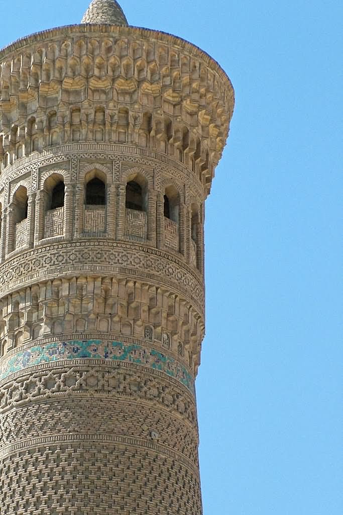 Closeup Of The Kalyan Minaret Of The Po-i-Kalyan Mosque