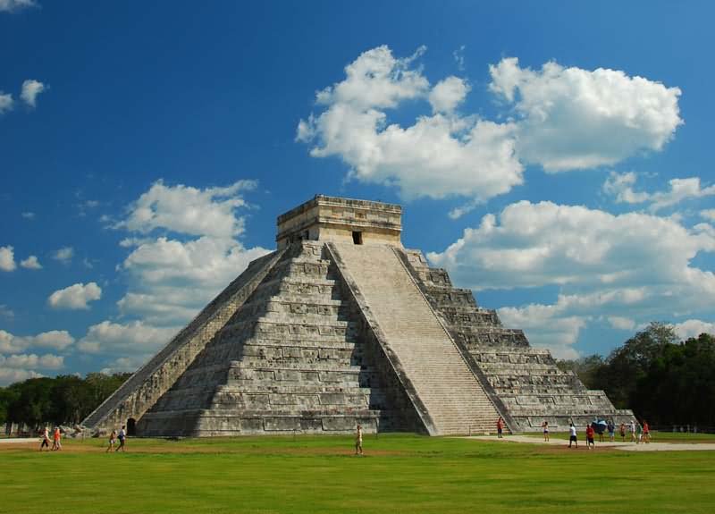 El Castillo At Chichen Itza Outside Of Cancum, Mexico