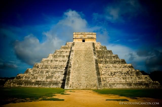 El Castillo Pyramid Stairs On North Side Picture