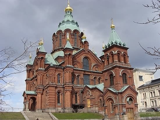 Entrance Of The Uspenski Cathedral In Finland