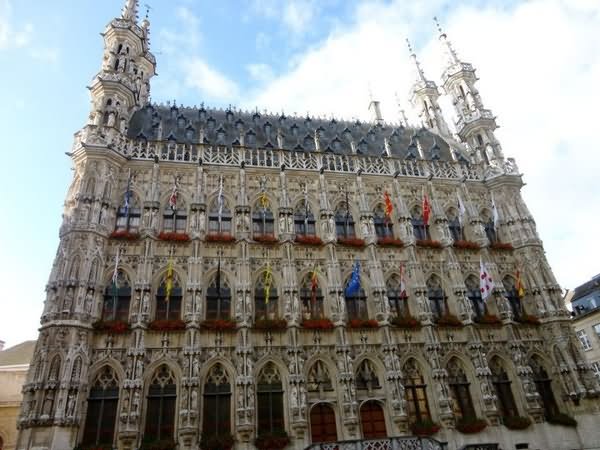 Front View Of The Leuven Town Hall In Belgium