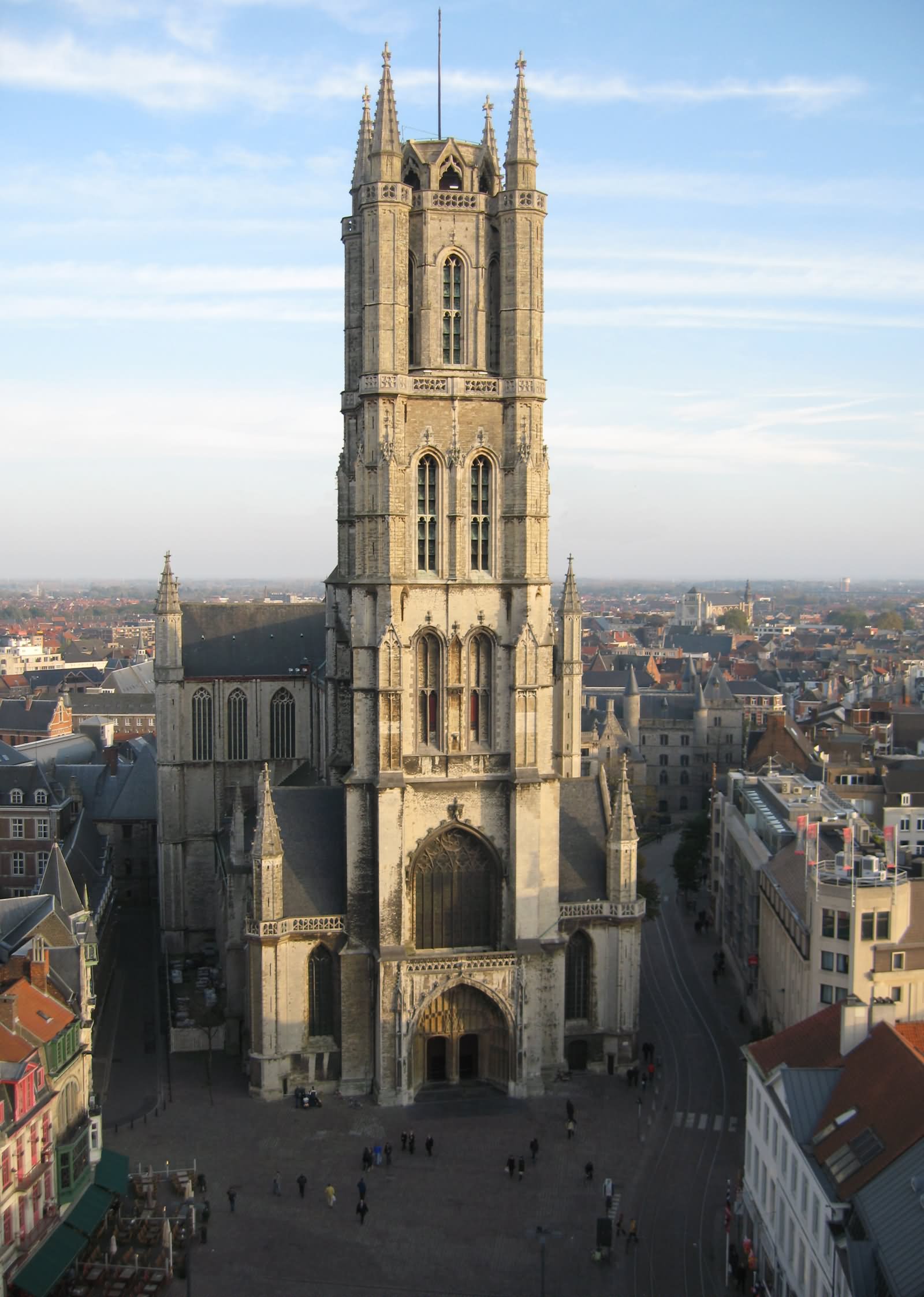 Front View Of The Saint Bavo Cathedral In Ghent, Belgium