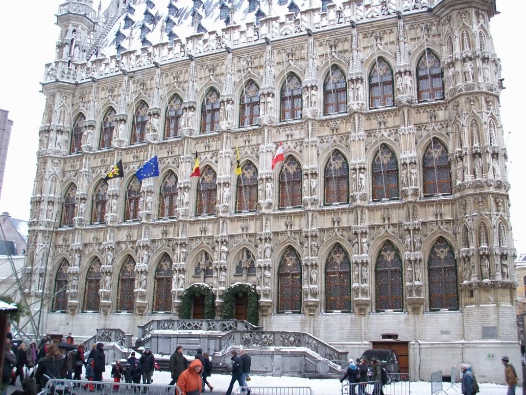 Front View Of The Town Hall Of Leuven In Belgium