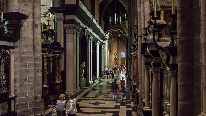 Inside The Saint Bavo Cathedral In Belgium