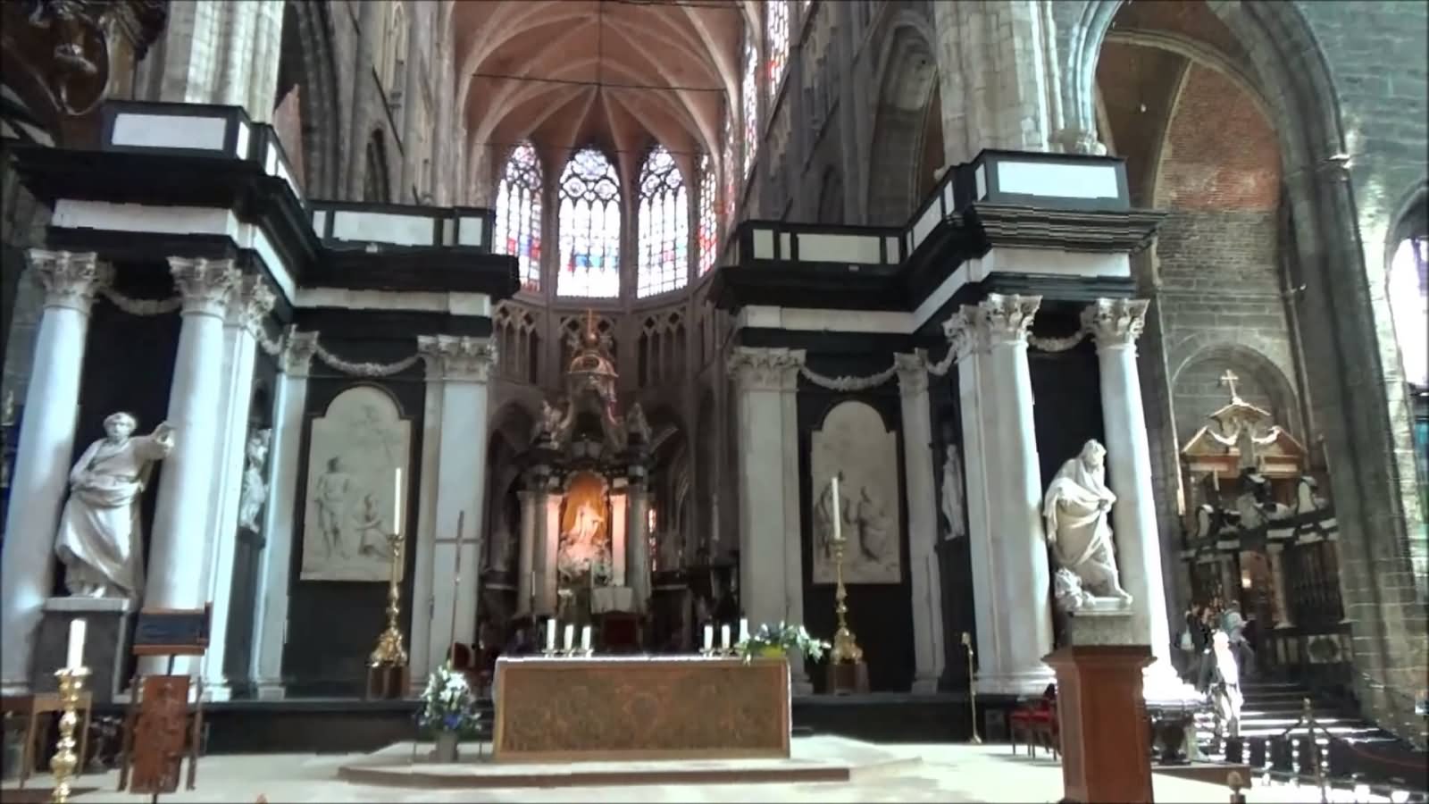 Interior Of The Saint Bavo Cathedral In Ghent, Belgium